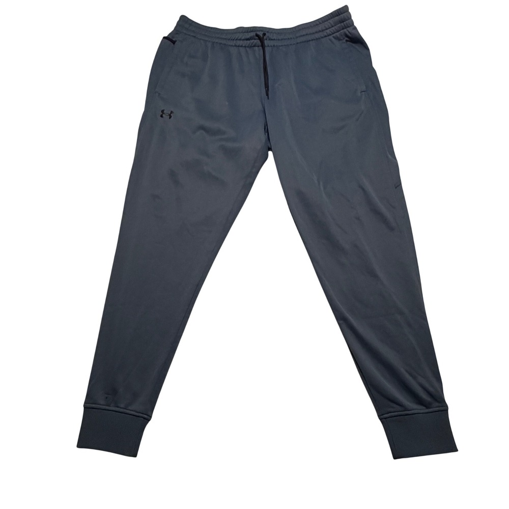 Under Armour ColdGear Mens XXL Joggers Blue Grey Fleece Lined Pants 1357123